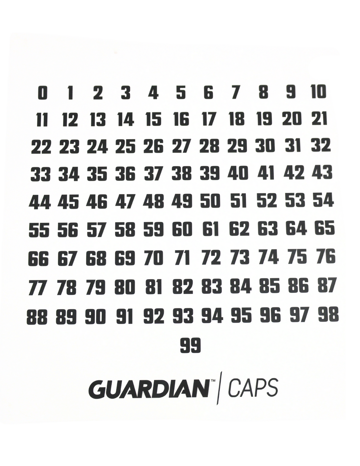Vinyl Stick On Number Set
