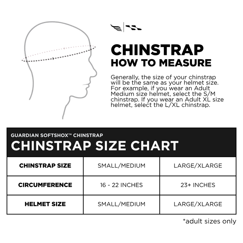 Guardian SoftShox Chinstrap Size Guide