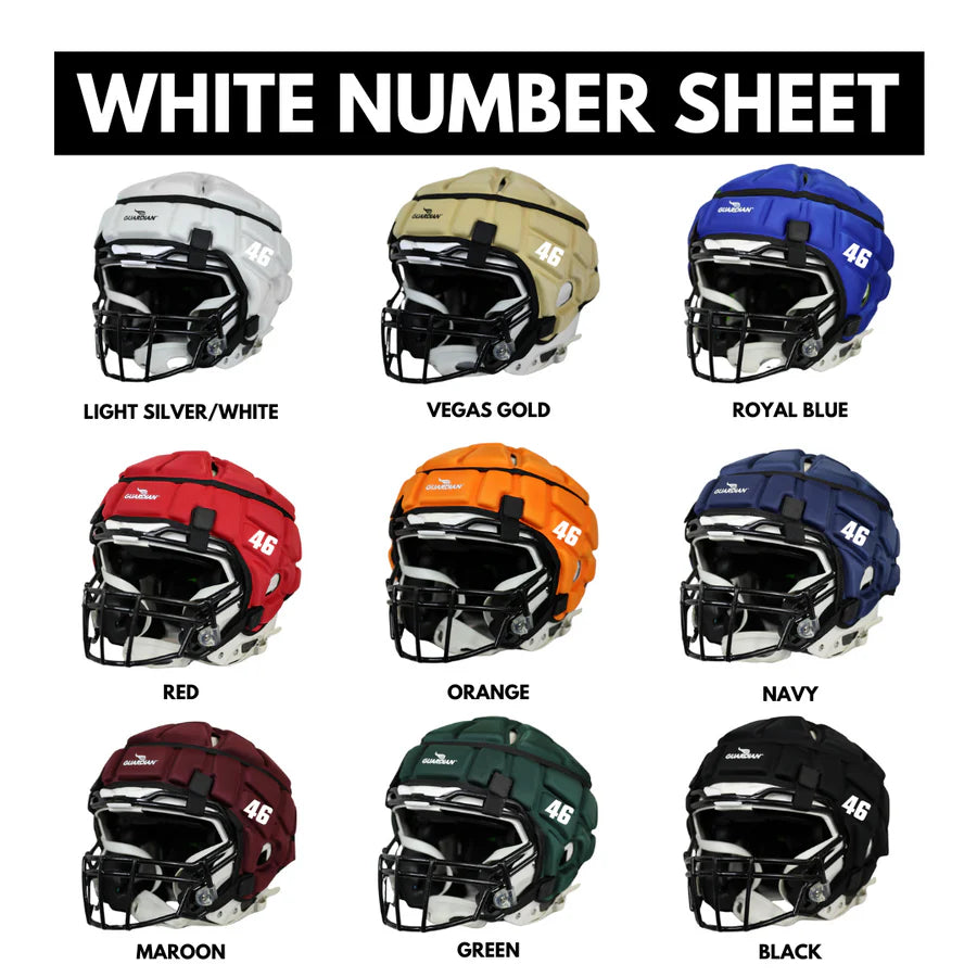 football helmet car tags Vinyl Stick On Number Set Black